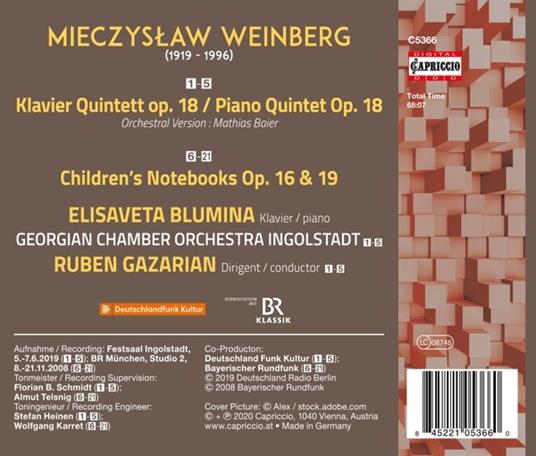 Piano Quintet Op.18 - CD Audio di Mieczyslaw Weinberg - 2