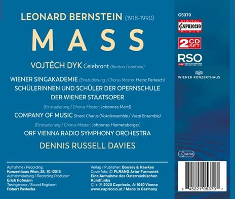 Mass - CD Audio di Leonard Bernstein - 2