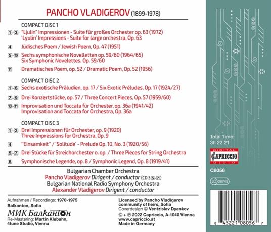 Orchestral Works, Vol.3 (3 Cd) - CD Audio di Pancho Vladigerov - 2
