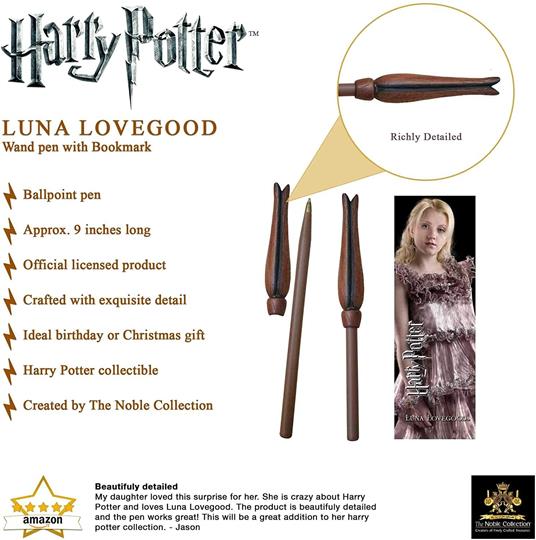 Harry Potter - Bacchetta Penna e Segnalibro di Luna Lovegood - 3