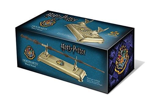 Noble Collection Harry Potter: Portabacchette Da Parete 4 Posti, Espositore In Velluto Con Stemma Di Hogwarts