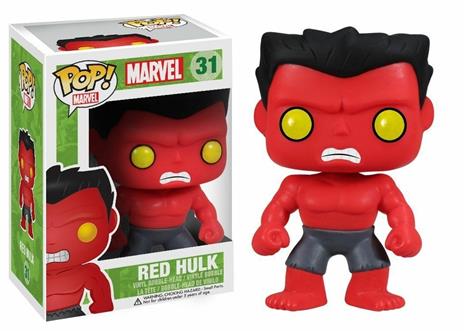 Funko Bobble Head Pop Culture Marvel Red Hulk Figure Green - 3