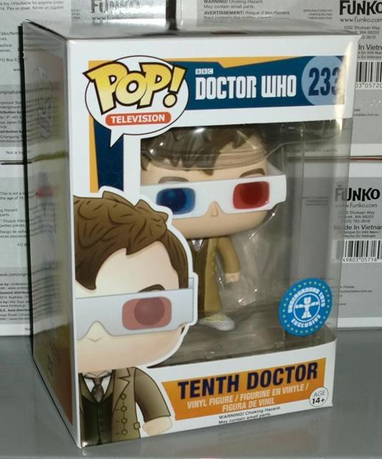 Funko POP! Doctor Who. 10th Doctor 3-D specs Version Vinyl Figure 10cm limited - 3