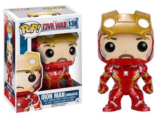 Funko POP! Marvel. Captain America 3. Civil War. Iron Man a Volto Scoperto. Limited Edition. G - 3
