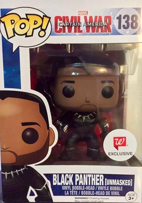 Funko POP! Marvel. Captain America 3. Civil War. Black Panther Unmasked. - 11