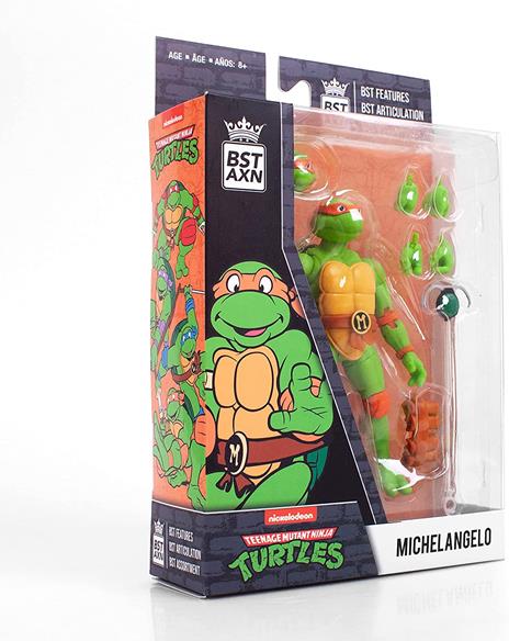 Tartarughe Ninja Bst Axn Action Figura Michelangelo 13 Cm The Loyal Subjects - 6
