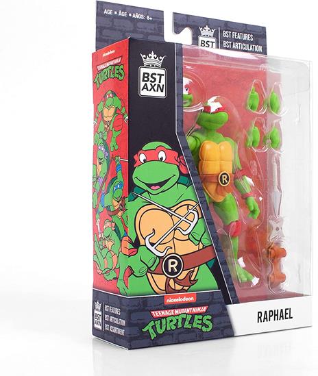 Tartarughe Ninja Bst Axn Action Figura Raphael 13 Cm The Loyal Subjects - 6