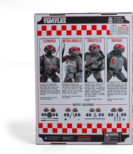 Tartarughe Ninja Bst Axn Action Figura 4-pack Battle Damaged 13 Cm The Loyal Subjects - 4