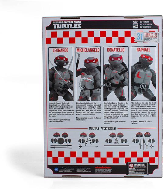 Tartarughe Ninja Bst Axn Action Figura 4-pack Battle Damaged 13 Cm The Loyal Subjects - 4