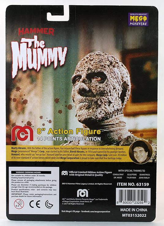 Hammer Horror Action Figura Mummy Edizione Limitata 20 Cm Mego - 2