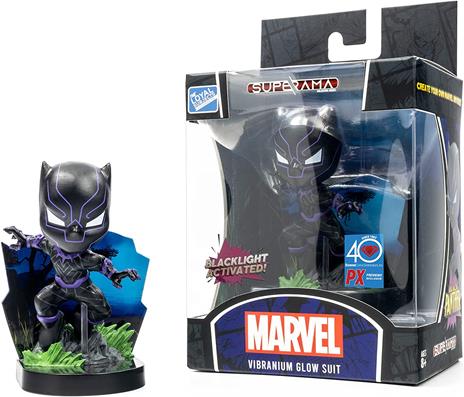 Marvel Superama Mini Diorama Black Panther (kinetic Energy) Sdcc Esclusiva 10 Cm The Loyal Subjects - 4