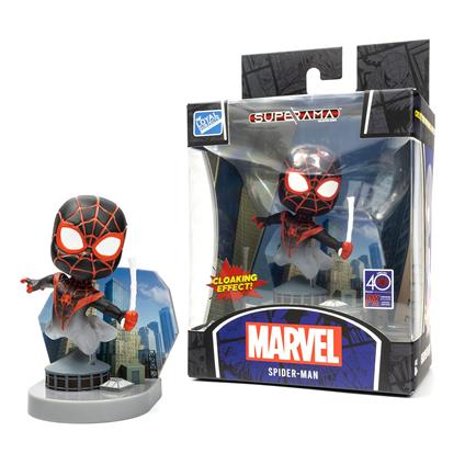 Marvel Superama Mini Diorama Spider-man (miles Morales) Con Cloaking Effect 10 Cm The Loyal Subjects