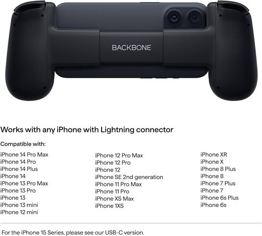 Backbone One 2nd Generation Classic Lightning Game Controller per Iphone Lightning - 6