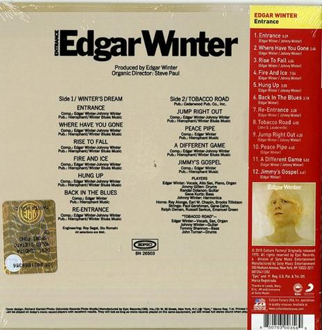 Entrance - CD Audio di Edgar Winter - 2