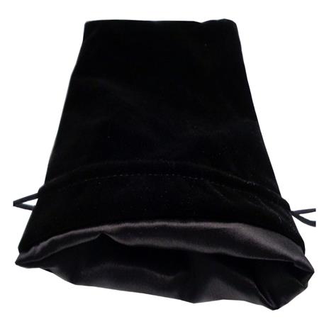 FanRoll - Dice Bag - Velvet Black with Black Satin Large