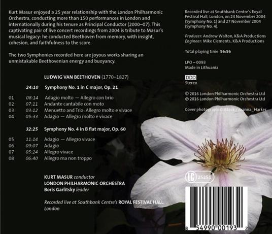 Sinfonia n.1, n.4 - CD Audio di Ludwig van Beethoven