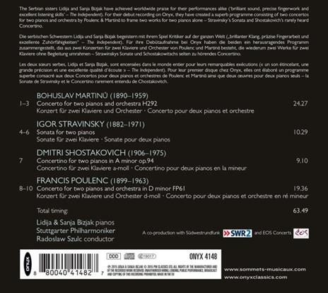 Bizjak Pianoforte Duo - CD Audio di Francis Poulenc - 2