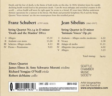 Quartett per archi - CD Audio di Franz Schubert,Jean Sibelius - 2