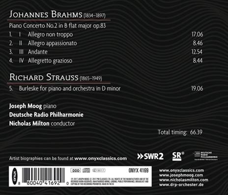 Concerti per pianoforte - CD Audio di Johannes Brahms,Joseph Moog,Nicholas Milton - 2