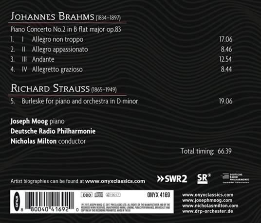 Concerti per pianoforte - CD Audio di Johannes Brahms,Joseph Moog,Nicholas Milton - 2