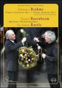 Johannes Brahms. Concerto per pianoforte n.1. Quartetto con pianoforte n.1 (DVD) - DVD di Johannes Brahms,Berliner Philharmoniker,Simon Rattle,Daniel Barenboim