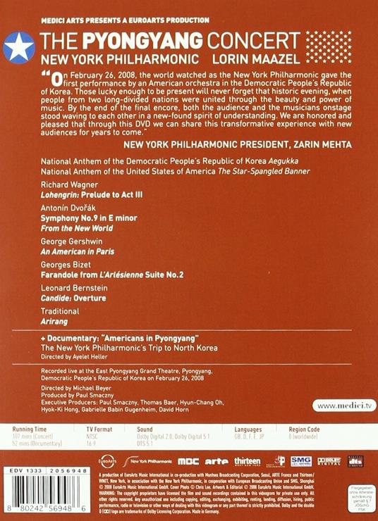 The Pyongyang Concert (DVD) - DVD di Lorin Maazel - 2