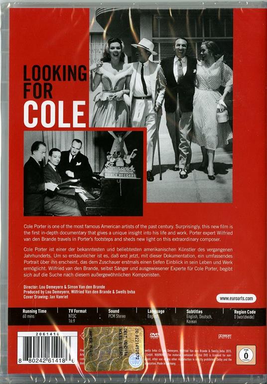Cole Porter. Looking for Cole. A Portrait On the Great American Composer (DVD) - DVD di Cole Porter - 2