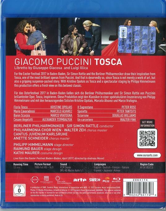Tosca. Live from Baden-Baden (Blu-ray) - Blu-ray di Giacomo Puccini,Berliner Philharmoniker - 2