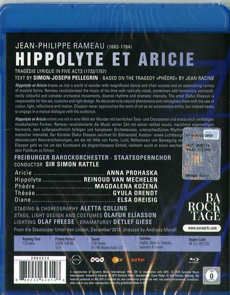 Hippolyte et Aricie (Blu-ray) - Blu-ray di Jean-Philippe Rameau - 2