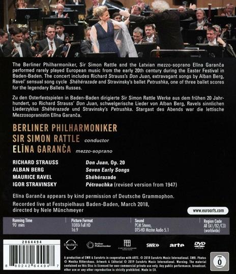 Live from the Festspielhaus Baden-Baden (Blu-ray) - Blu-ray di Alban Berg,Maurice Ravel,Richard Strauss,Igor Stravinsky,Simon Rattle,Swedish Radio Choir - 2