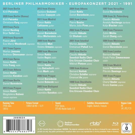 30 Years Europakonzert (31 Blu-ray Box Set) - Blu-ray di Berliner Philharmoniker - 3