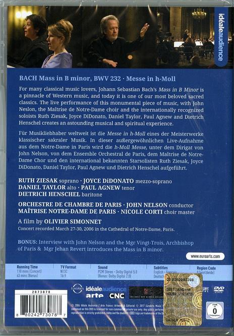 Johan Sebastian Bach. Messa in Si minore. Mass in B Minor (DVD) - DVD di Johann Sebastian Bach,John Nelson,Paul Agnew,Ensemble Orchestral de Paris - 2