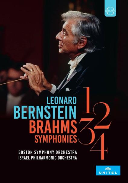 Sinfonie n.1, n.2, n.3, n.4 (2 DVD) - DVD di Leonard Bernstein,Johannes Brahms,Boston Symphony Orchestra,Israel Philharmonic Orchestra