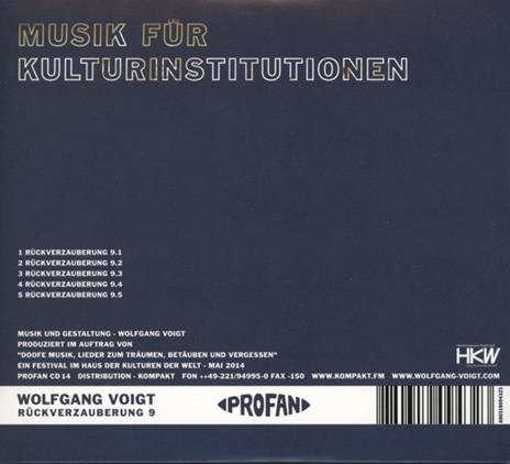 Rückverzauberung 9 (Limited Edition) - CD Audio di Wolfgang Voigt - 2