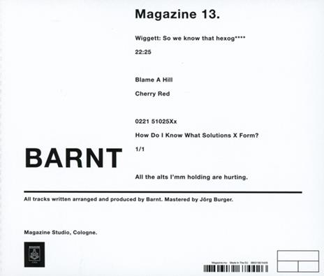 Magazine 13 - CD Audio di Barnt - 2