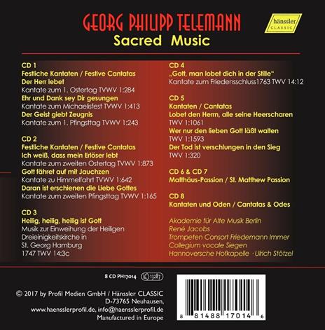 Musica sacra - CD Audio di Georg Philipp Telemann - 2
