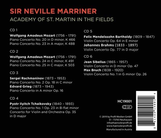 Concerti per violino e pianoforte - CD Audio di Neville Marriner - 2