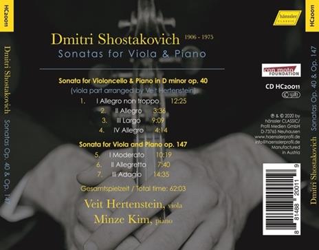 Works For Viola & Piano - CD Audio di Dmitri Shostakovich - 2
