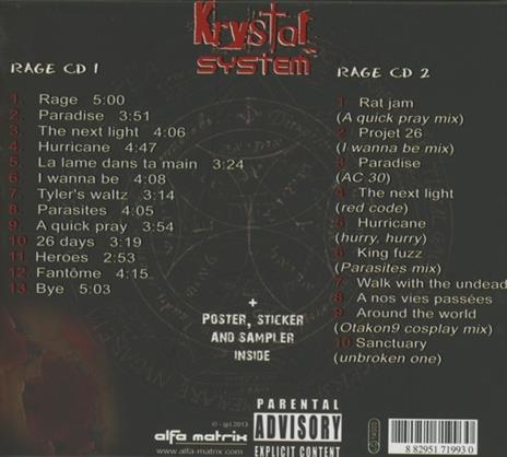 Rage - CD Audio di Krystal System - 2