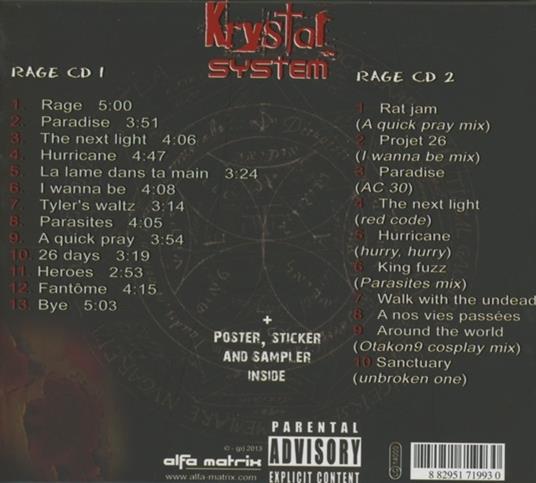 Rage - CD Audio di Krystal System - 2