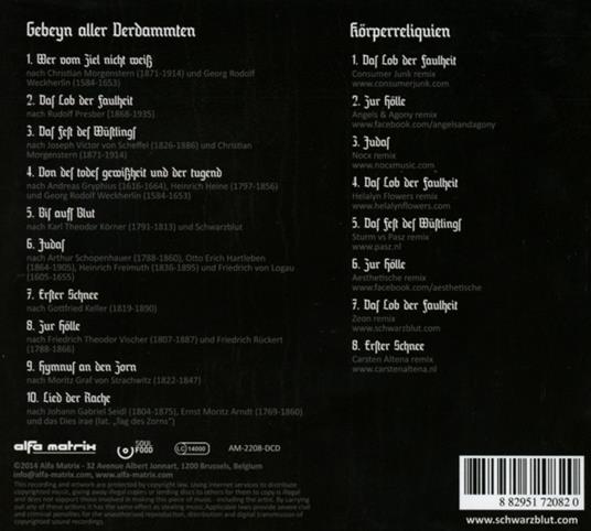 Gebeyn Aller Verdammten - CD Audio di Schwarzblut - 2
