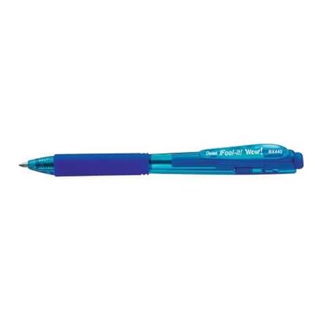 Penne a sfera a scatto Pentel Feel It Wow 1.0 mm blu BX440-CI (Conf.12) - 2