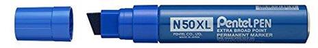 Pentel N50XL marcatore permanente XL punta scalpello gigante blu