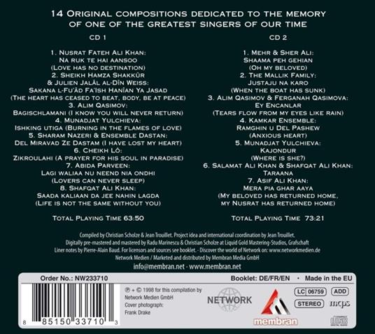Hommage a Nusrat Feteh Ali Khan - CD Audio - 2