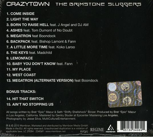 The Brimstone Sluggers (Deluxe Edition) - CD Audio di Crazy Town - 2