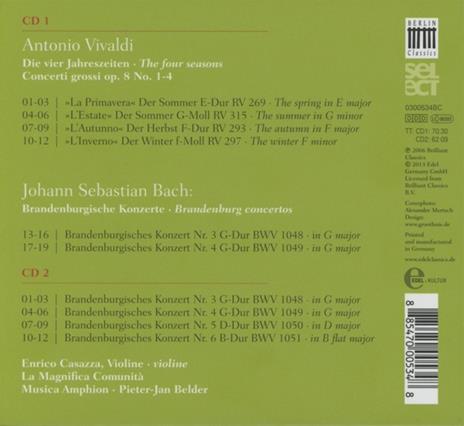 Precious Baroque. Concerti brandeburghesi - CD Audio di Johann Sebastian Bach - 2