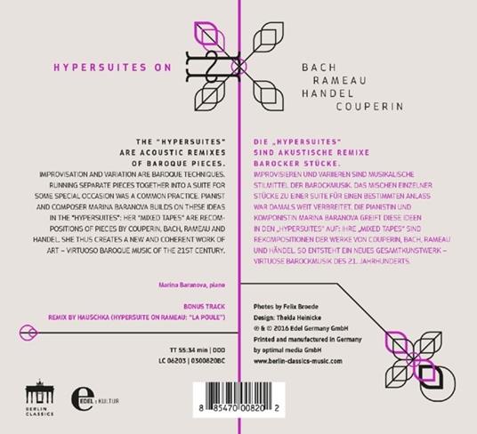Hypersuites on - CD Audio di Johann Sebastian Bach,Jean-Philippe Rameau,Georg Friedrich Händel - 2