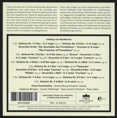 Sinfonie complete - CD Audio di Ludwig van Beethoven,Gewandhaus Orchester Lipsia,Franz Konwitschny - 2