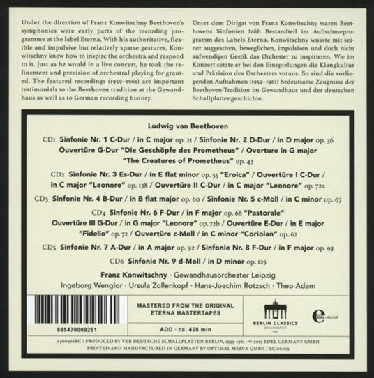 Sinfonie complete - CD Audio di Ludwig van Beethoven,Gewandhaus Orchester Lipsia,Franz Konwitschny - 2