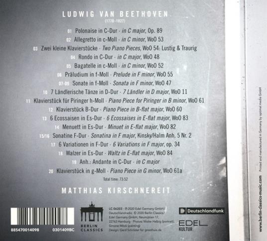 Beethoven Unknown - CD Audio di Ludwig van Beethoven,Matthias Kirschnereit - 2